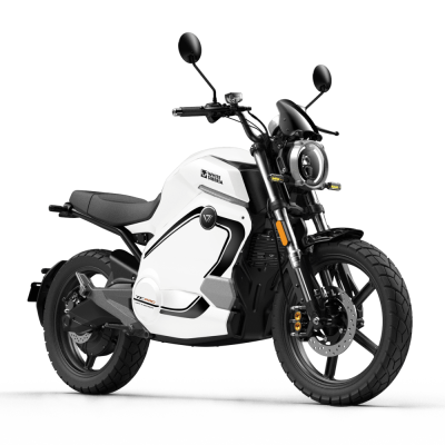 Электромотоцикл WHITE SIBERIA SUPER SOCO WANDERER PRO белый