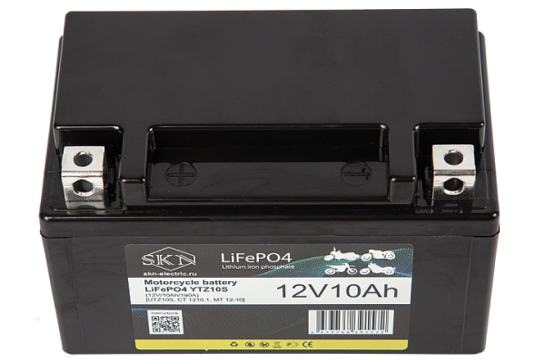 Аккумулятор для мототехники SKN LiFePO4 YTZ10S (12V/10Ah/190A)