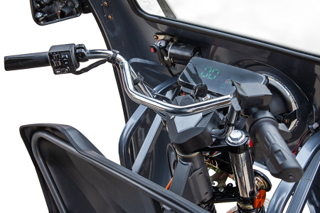 Грузовой электротрицикл Rutrike D5 1700 КАБИНА темно-синий