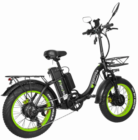 Электровелосипед Syccyba H2 (F11) DUAL 20AH зеленый